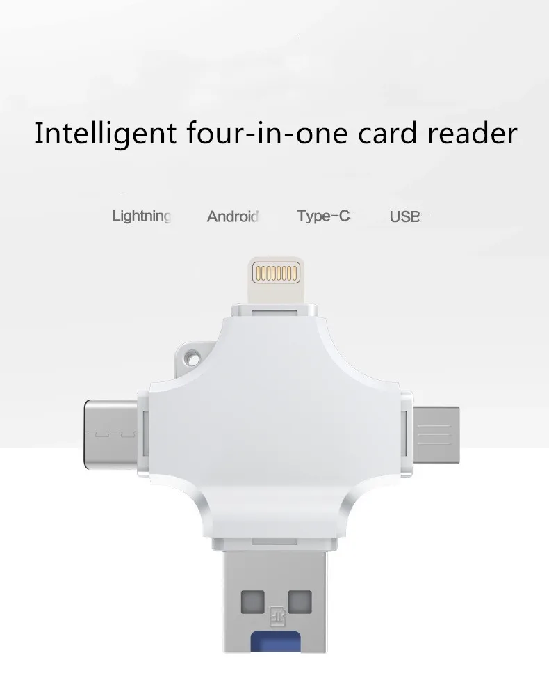 4 в 1 кардридер Micro usb type C IOS OTG Micro SD TF кард-ридер для Android телефон карта памяти адаптер iPad Macbook камера