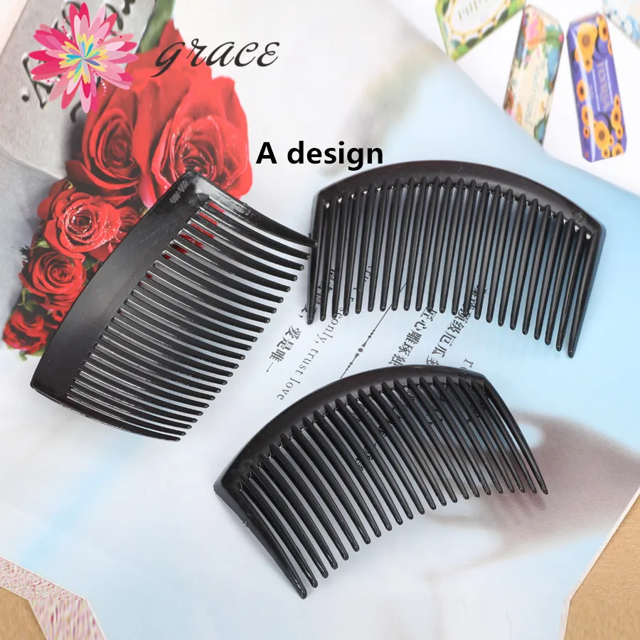 

10pcs/lots new design Black Plastic Combs jewelry craft DIY Hair Accessories Findings 49*80mm handmade comb for craft