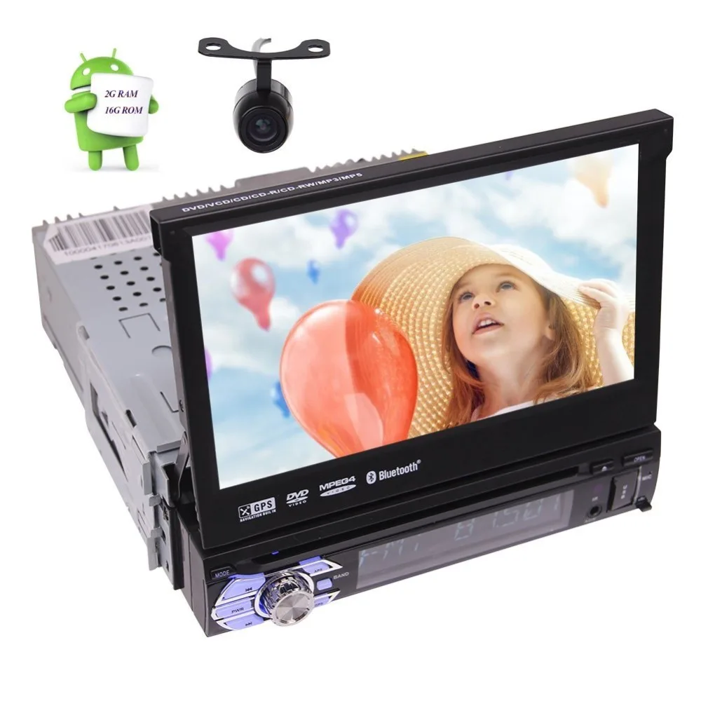 Android 6 0 стерео 1Din Авторадио головное устройство с dvd-плеером поддержка gps СБ Navi