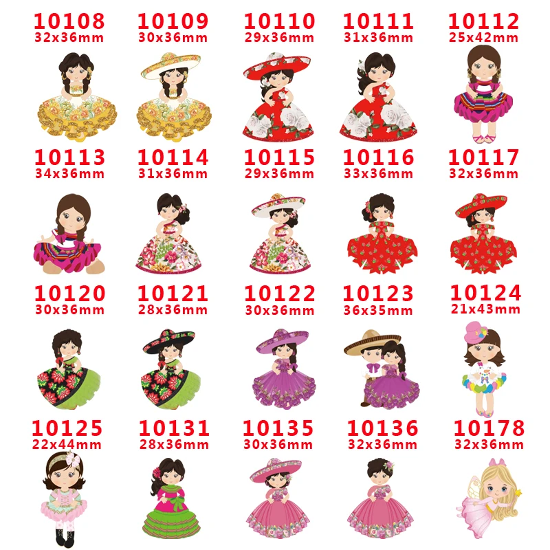 

DIY Craft Supplies cartoon character flat back planar resins 30 pieces. PR-10108-10178