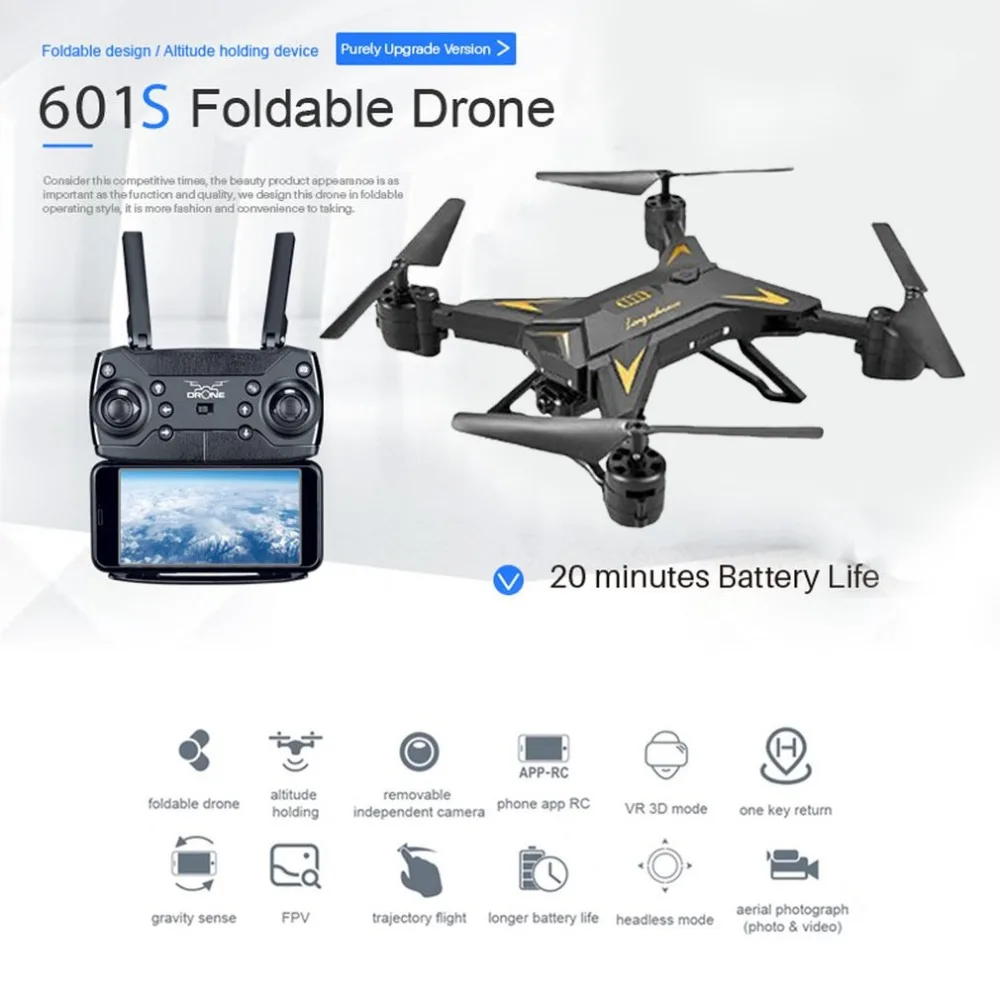 

KY601S Selfie Foldable RC FPV Drone Quadcopter with HD 1080P Camera Long Flight Altitude Hold One Key Return