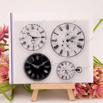 

Clocks Transparent Clear Silicone Stamps for DIY Scrapbooking/Card Making/Kids Christmas Fun Decoration Supplies