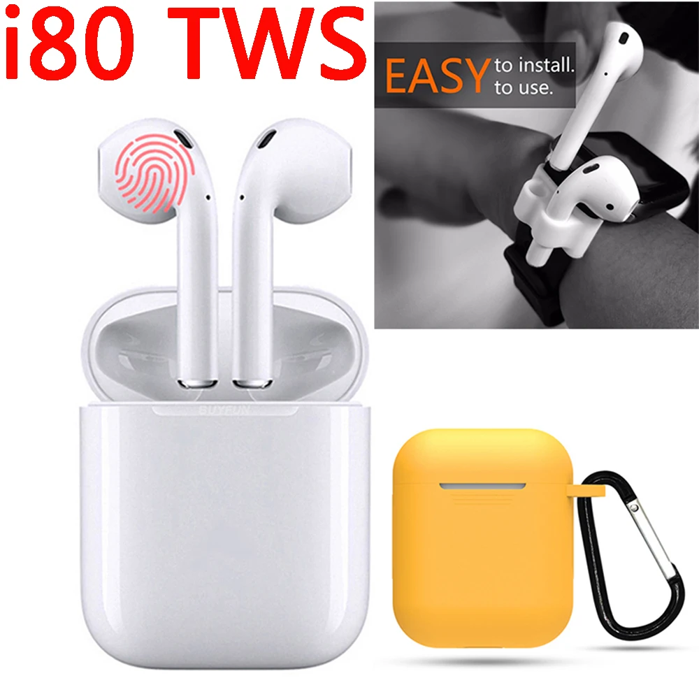 

New I80 TWS Wireless Bluetooth Earphone Air AP2 TWS 1: 1 size pop up 5.0 support wireless charging earbud for PK i80 i20 tws