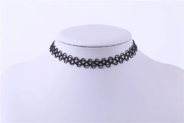 Collane Elastiche Per Tatuaggi - 18 Pezzi, Anelli, Bracciali E Collane - Gioielli Temporanei Vintage Per Ragazze - Foto 2