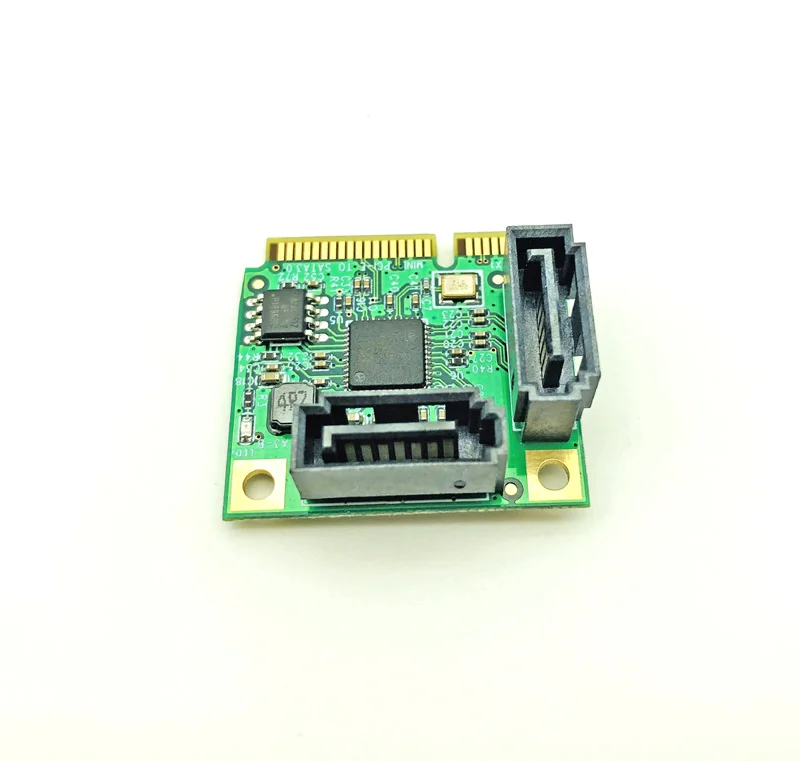 Mini PCI-E SATA карта Mini PCIE SATA контроллер/концентратор/мультипликатор 2 порта SATA3 SATA 3 HDD SSD адаптер ASM1061 чипсет для компьютера ПК