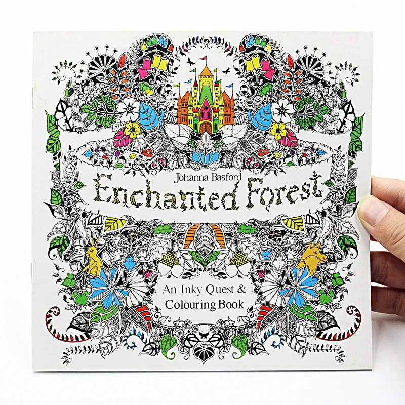 

1PCS New 24 Pages Enchanted Forest English Edition Coloring For Children Adult Relieve Stress Kill Time Painting Drawing Book