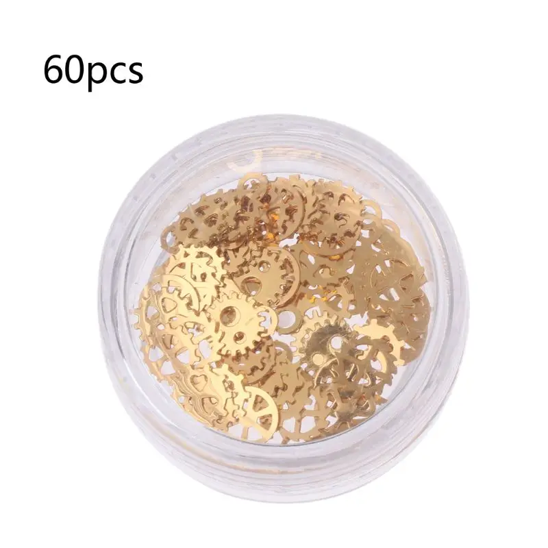 

60Pcs Mixed Steampunk Cogs Gears Clock Hand Charm UV Frame Resin Jewelry Filling