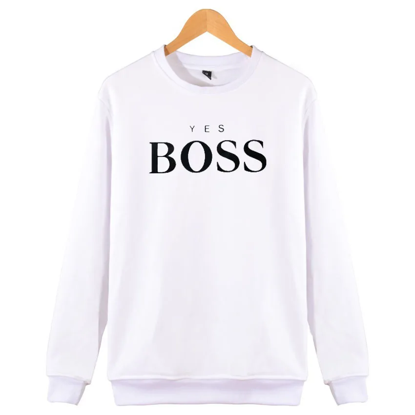 2019 Hoodeis Женский пуловер с капюшоном и буквенным принтом Yes Boss женский осенне