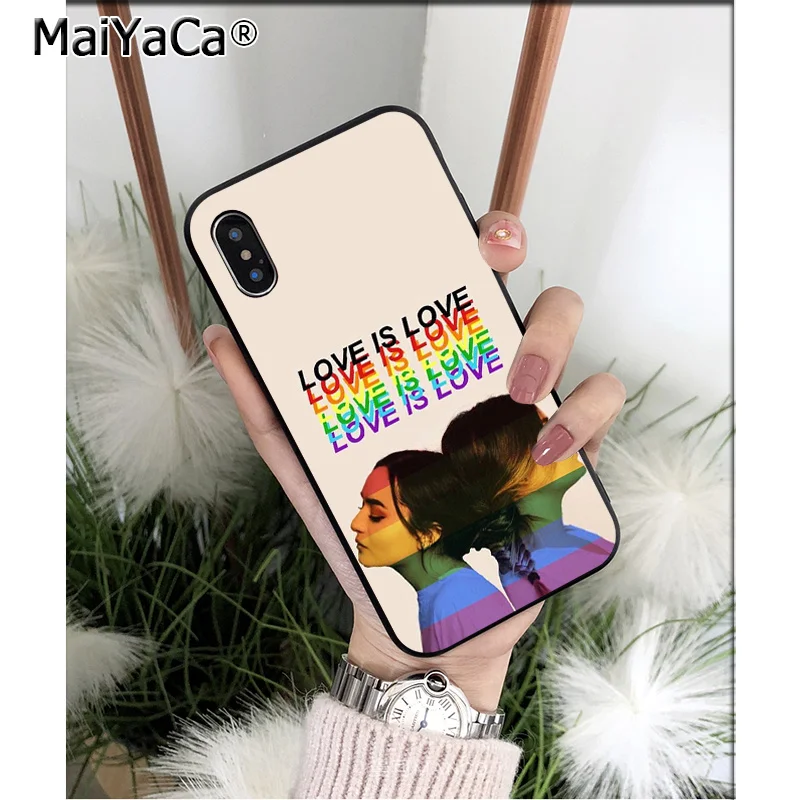 MaiYaCa LGBT Радужный ТПУ мягкий черный чехол для телефона чехол для Apple iPhone 8 7 6 6S Plus X XS MAX 5 5S SE XR чехол - Цвет: A10