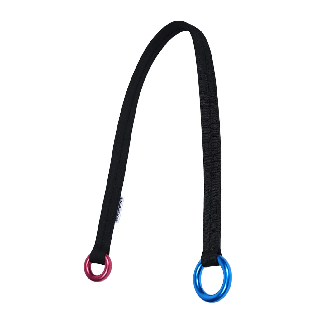 

Magicdeal 22KN Alloy Ring Strength Tree Arborist Climbing 27mm 90cm Rope Friction Savers Climbing Accessories Black