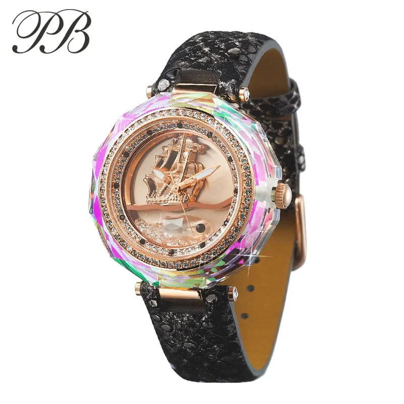 PB butterfly princess fashion table trend fashion style font b watch b font flow sand crystal