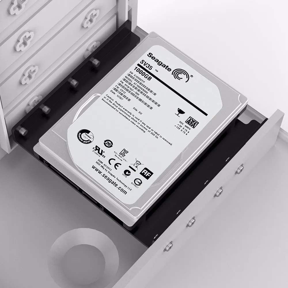 ORICO алюминий 2,5 ''до 3,5'' жесткий диск монтажный кронштейн комплект HDD SSD SATA Bay конвертер (3,5 до 1x2,5 черный)