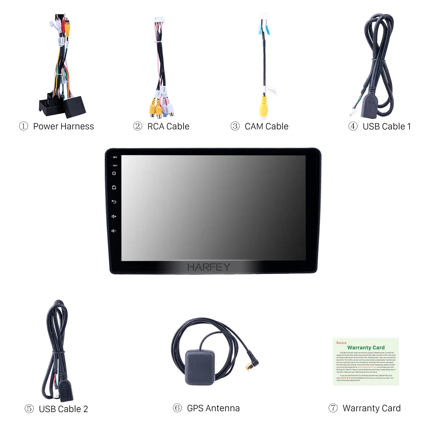 Best Harfey Android 8.1 2 din GPS car Radio for Peugeot 307 2001-2008 WIFI 9 inch HD Touchscreen support Carplay Rearview camera 3