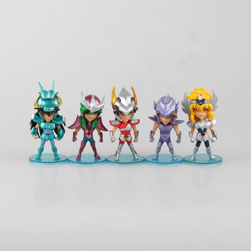 

5pcs/set Q version Saint Seiya PVC Action Figure toys Christmas gift Baby Toys 10cm WL053