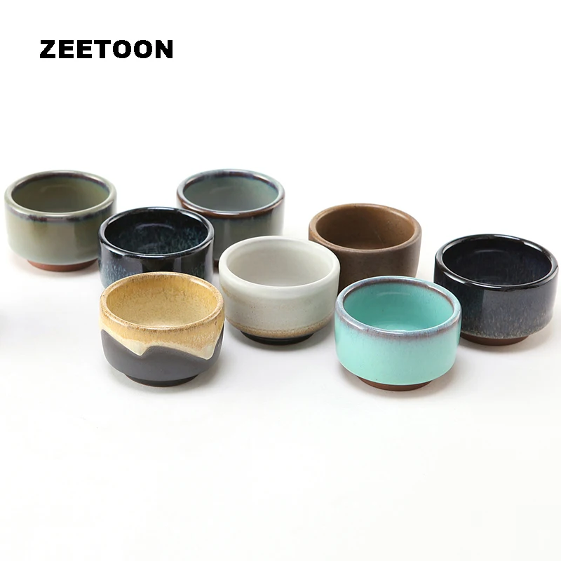 

45ml Japanese Style Authentic Yixing Purple Clay Teacup Coarse Pottery Master Tea Cup Kung Fu Tea Set Bowl Creative Home Decor