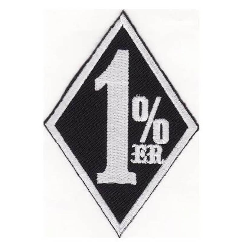 

Biker ONE Percenter Embroidered Iron on Patch 3.3 x 2.2inches