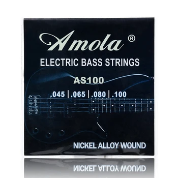 

Bass Guitar Strings Amola AS100 Electric 045-100 Series Strings Core Nickle Alloy Wound Music Wire Set