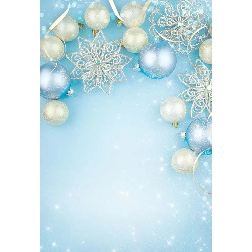 Виниловый Фотофон 5x7ft, светильник с синим блеском, Рождественские шары для дня рождения, вечеринки, детской вечеринки