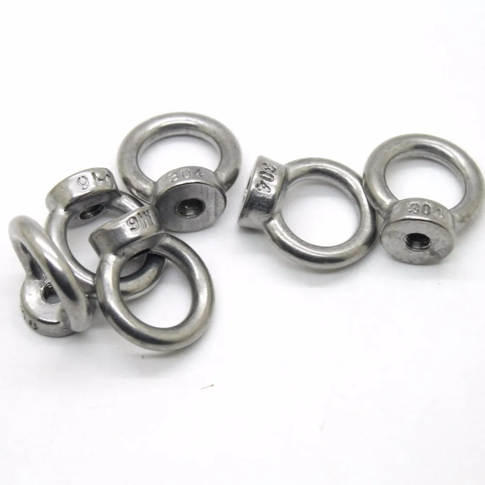 20Pcs/Lot M5 304 Stainless Steel Lifting Eye Nut Ring Shape Nuts 20Pcs