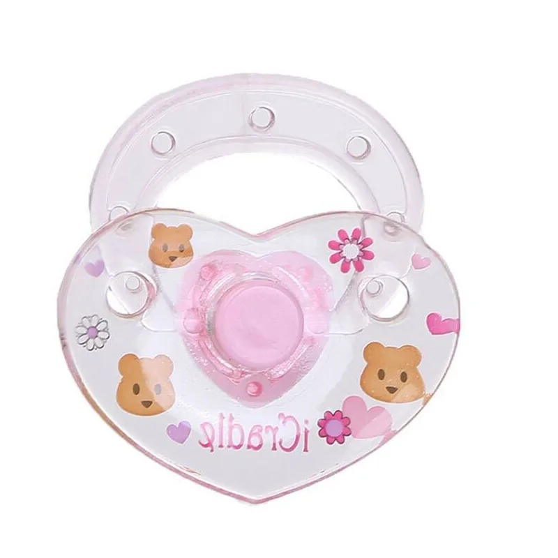 

2 PCS Transparent Plastic Reborn Baby Doll Pacifier With Magnet 4 Types Can Choose Fashion Reborn Doll Nipples Accessories
