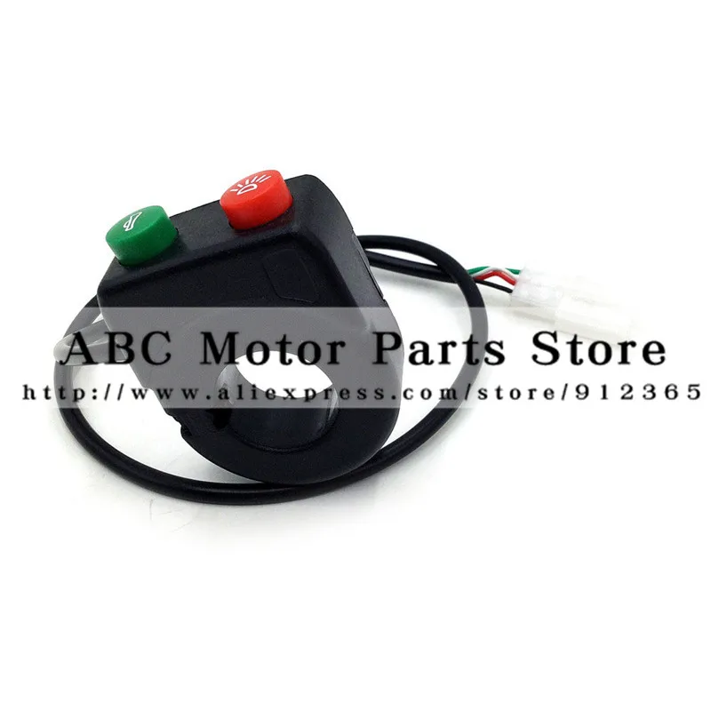 

12V Horn HeadLight Switch Black On-Off Button Handlebar Switch Assembly For Motorcycle Scooter Car-Styling