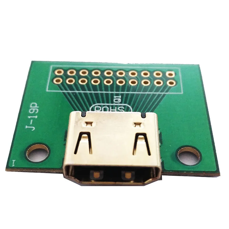 EClyxun позолоченный HDMI 19Pin тестовый разъем Jack 19 Pin адаптер тестовая плата с печатной
