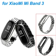 Для Xiaomi Mi Band 3 блеска свет Нержавеющая сталь, браслет, ремешок для наручных часов, ремешок для Mi Band 3 браслет сменный ремешок QIY06 D23