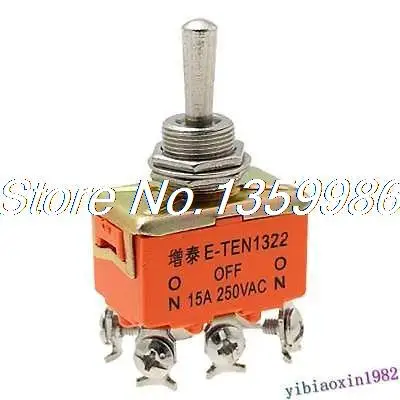 

10pcs 15a 250vac Dpdt Centre Off Screw Terminal Toggle Switch