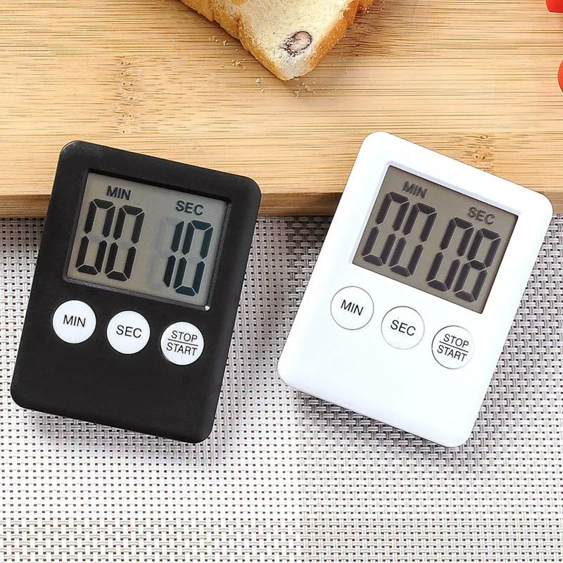 

LCD Digital Screen Kitchen Timer Square Cooking Countdown Alarm Magnet Clock TB Sale