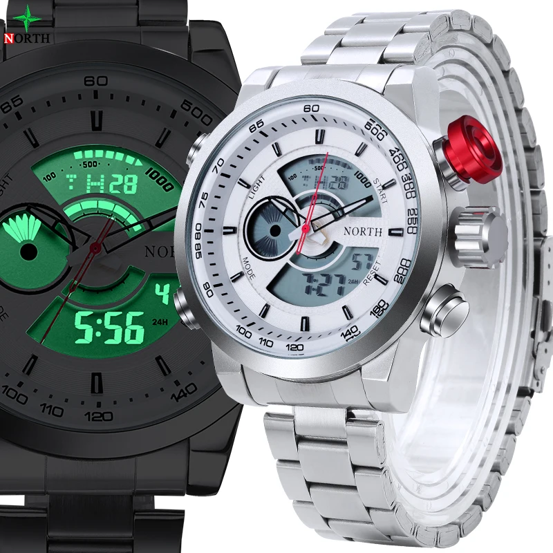 

2017 Men's Watches Sports Digital Watches Men's Military Luxury Brand NORTH 30M Waterproof Relogio Masculino Quartz Watch Sport