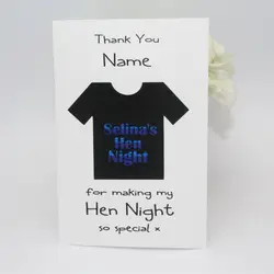 Индивидуальная Девичья ночь спасибо карточка имя Дата девивечерние чник футболка дизайн