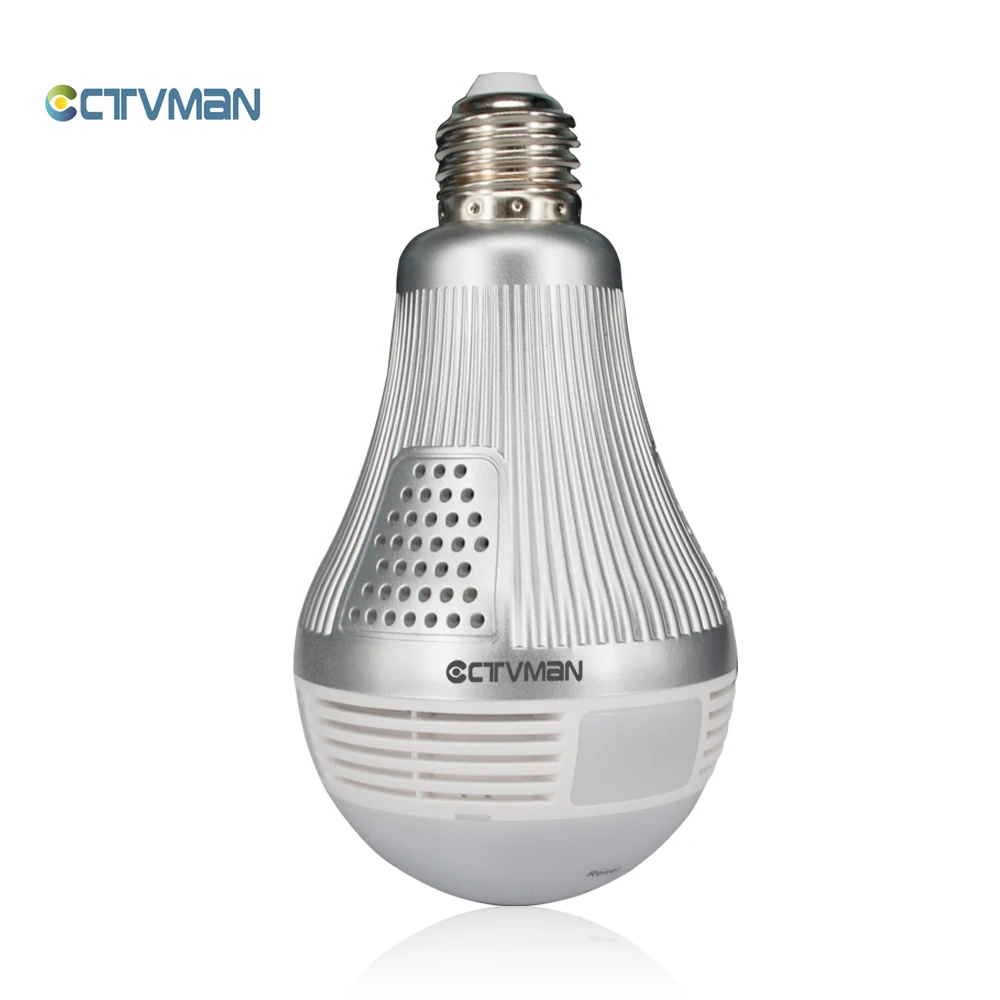 01CTVMAN Panoramic Bulb Camera Full HD 5mp 360 Degree Fisheye LED Light Wifi IP Lamp Security Wireless Home Smartphone P2P Webcam