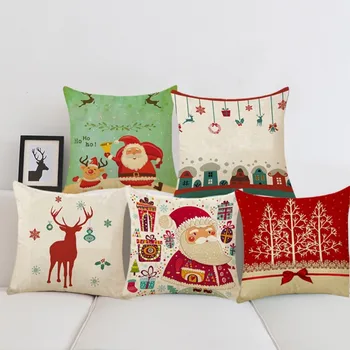 1Pcs 45x45cm Pillow Case Merry Christmas Decorations For Home 1