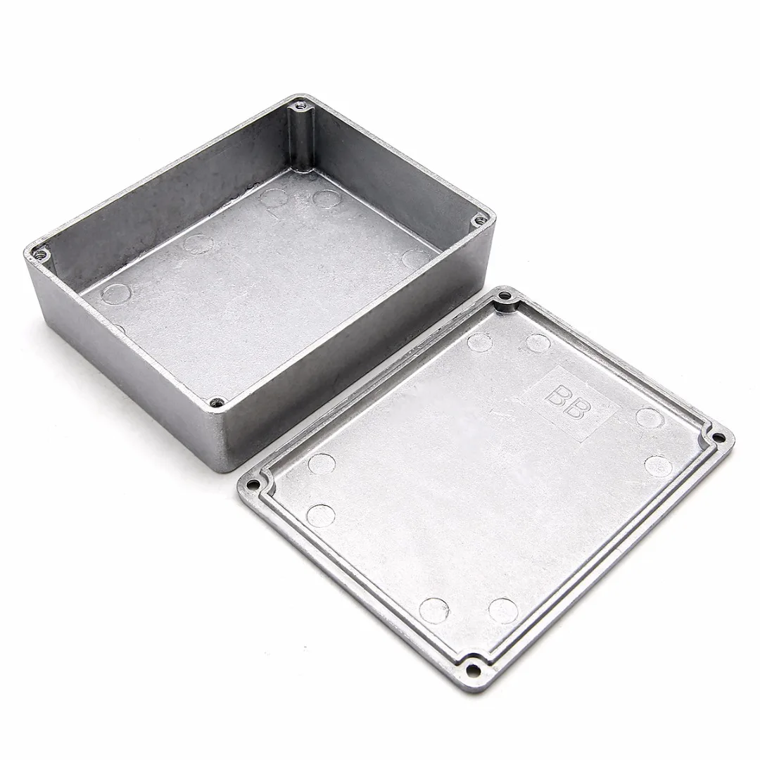 Silver Aluminium Enclosure Electronic Diecast Stompbox Project Box Sizes 1590A 92x38x31mm/1590B 112x60x31mm/1590BB 120x95x35mm