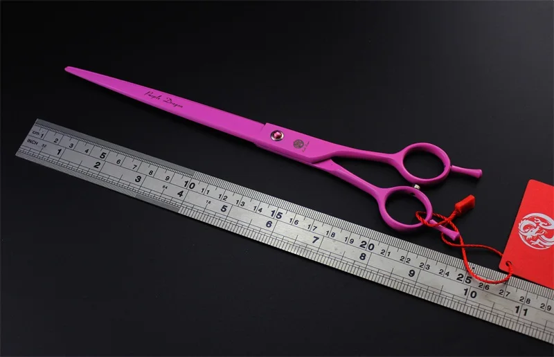 Purple Dragon 9 inch Professional Pet Scissors Dog Hair Cutting Shears Dog Grooming Scissors Straight Type High Quality (6)
