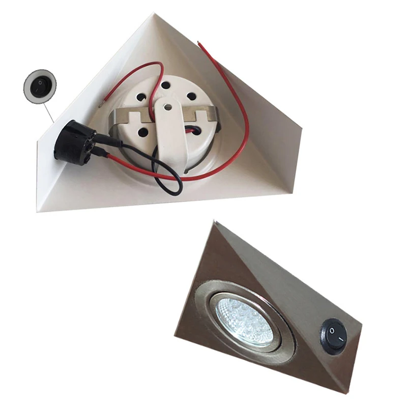 

3W LED Night Light Kitchen Under Cabinet Cupboard Triangular Light Lamp MDJ998