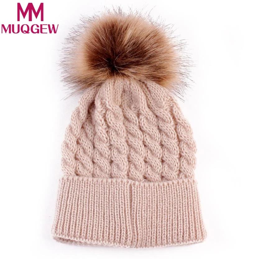

NUQGEW Newborn Cute Winter Kids Baby Hats Knitted Wool Hemming Hat boys winter hat winter cute new born hat with pompom