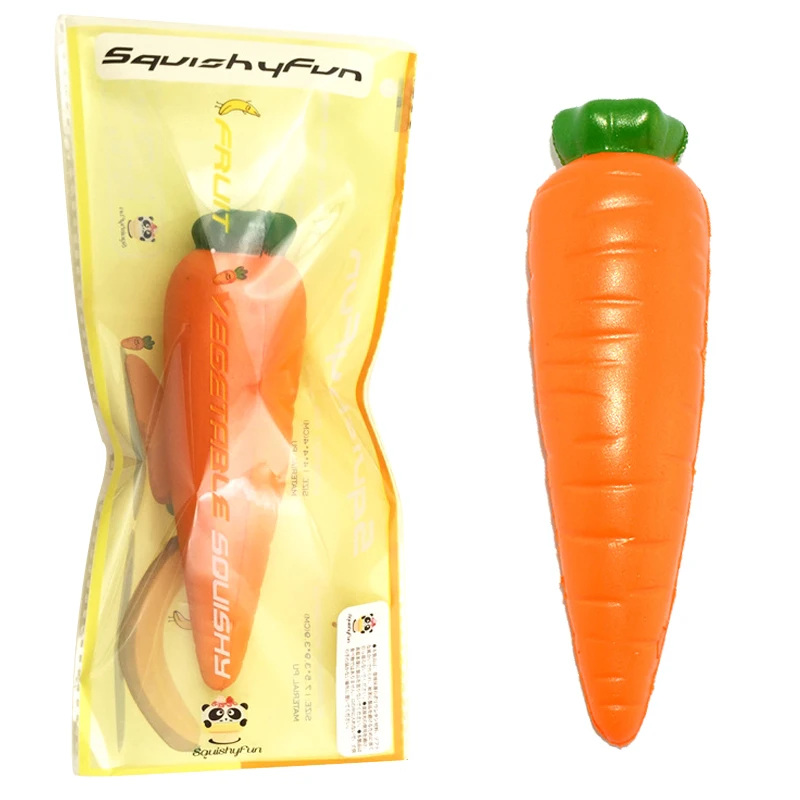 NEW 1PCS kuwaii Carrot Squishy Slow Rising toys 14CM Scented Original Package 2016 Hotsales free ...