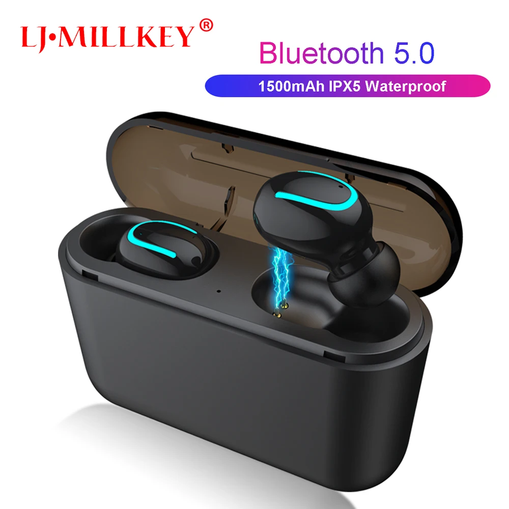 

TWS Bluetooth 5.0 Earphones Ture Wireless Earphone Handsfree Sports Earbuds Gaming Headset 1500mah YZ258