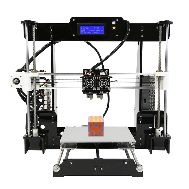 Cheap 2019 NEWEST 3D Printer ANET A8M Dual Extruder Large Printing Size 220*220*240MM Upgraded Power Supply Desktop DIY 3D Printer KIT