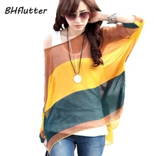 Summer Tops Women New Fashion 2017 Vintage Bohemian Clothing Batwing Sleeve Chiffon Blouse Shirt Plus Size 6XL For Big Women