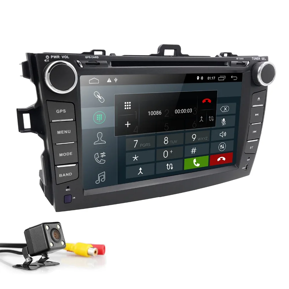 Flash Deal 8" 2Din Android 8.1 Car CD DVD Player  For Toyota Corolla 2007-2011 Stereo Radio GPS SatNavi Bluetooth WIFI DAB Headunit HD 3