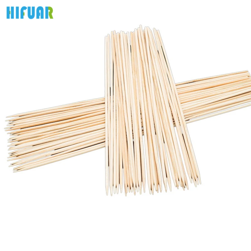 

Hifuar 90PCs/Set BBQ Accessories Wood Skewers Grill Shish Kabob one-off Sticks Bamboo Barbecue Tools Churrasco BBQ Grill Mats