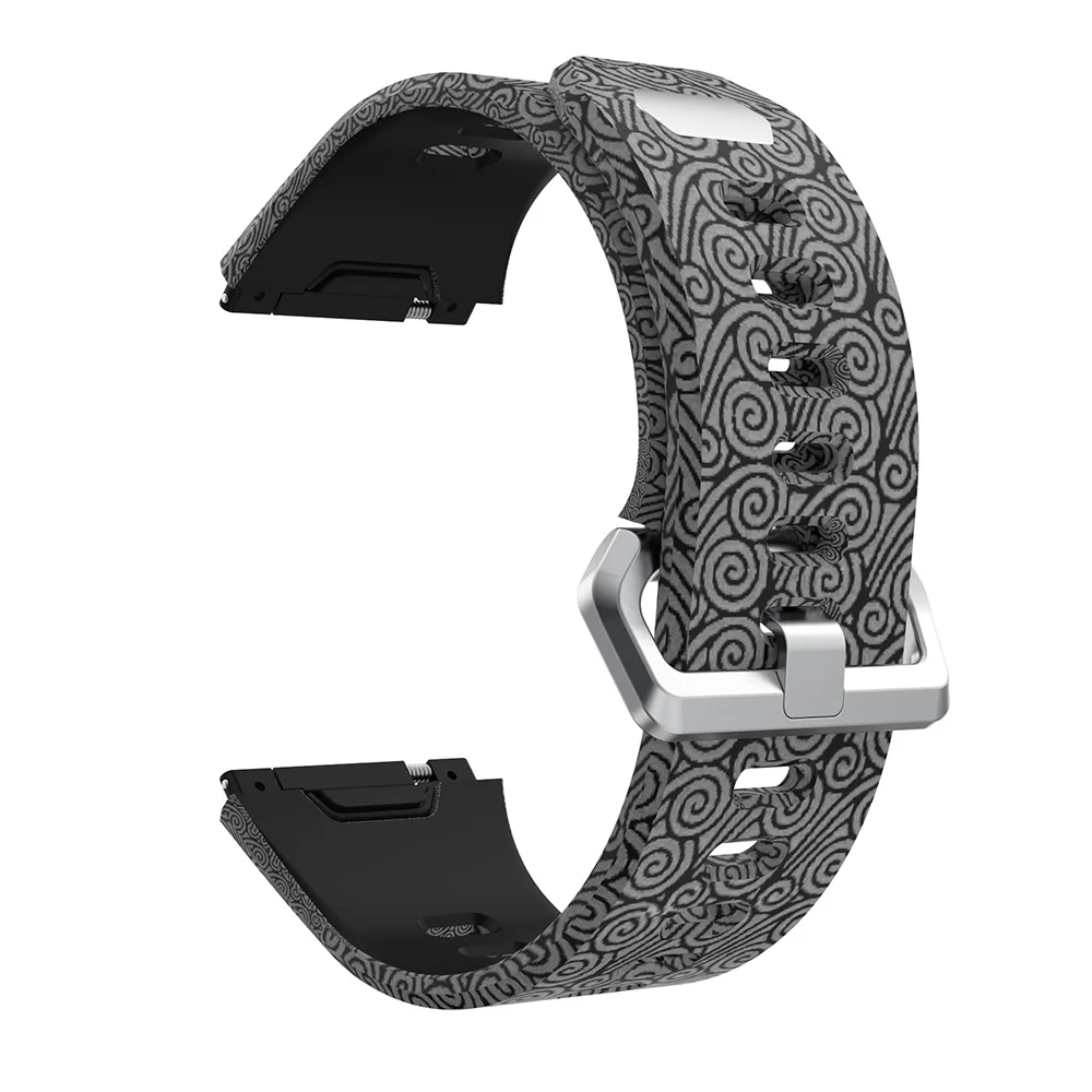 Силиконовый ремешок для Fitbit Ionic smartwatch спортивный Модный узор наручный ремешок фитнес Замена для Смарт Браслет умный браслет - Цвет: H