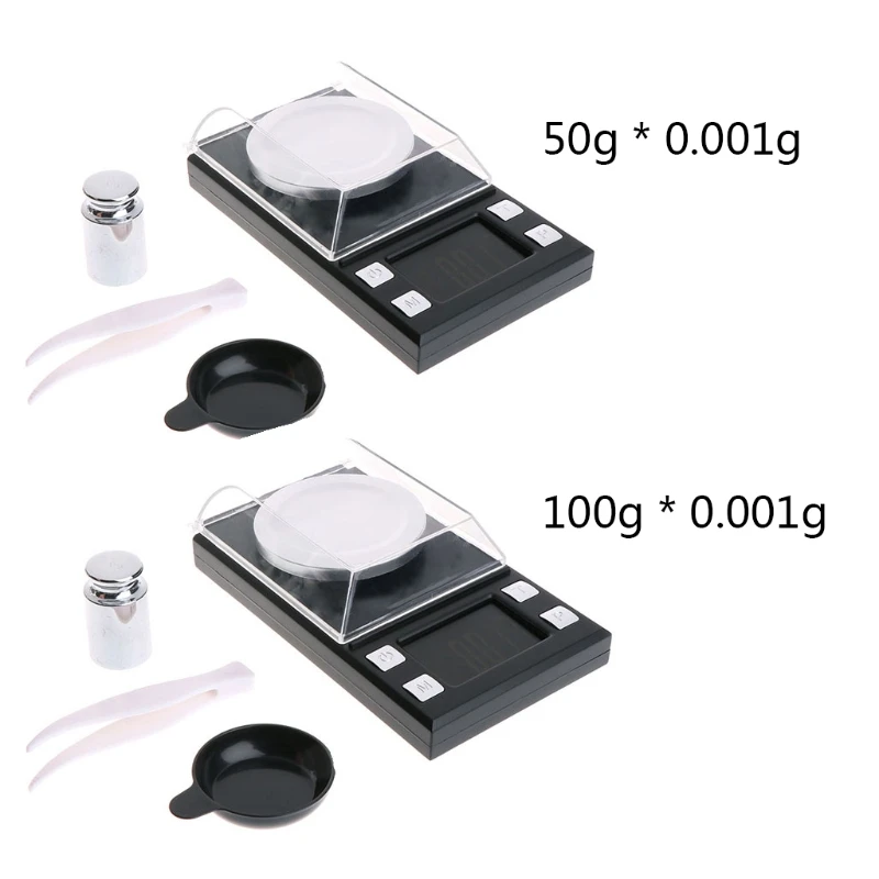 

Superb 50g/100g Electronic Scales LCD Digital 0.001g Portable Milligram Jewelry Scale