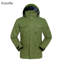 Grizzilla 3 в 1, лыжные куртки, термостойкие, водонепроницаемые, высокое качество, мужская зимняя куртка для сноубординга, кемпинга, подходит для русской-30 градусов