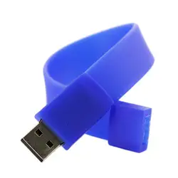 Мода силиконовый браслет USB 2,0 флэш-накопитель (8 ГБ, синий)