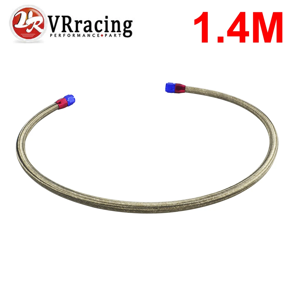 

VR RACING - 1.4METER AN10 STAINLESS STEEL BRAIDED Fuel Oil Line + 2PCS AN10 STRAIGHT AN SWIVEL FITTING VR3703S