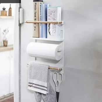 

Refrigerator rack,paper towel,waii,tableware,sundries,iron absorbent hooks,kitchen shelves 3