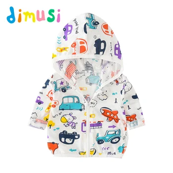 

DIMUSI Summer Boys Jackets Baby kids Outwear Ultralight Skin Sunscreen Jackets Children Girls Anti-UV Cartoon Coats Clothing